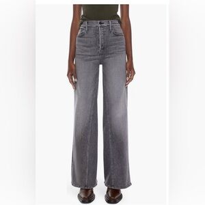 NEW MOTHER The Enchanter Sneak Wide Leg Jeans in Wrong Train to the Right Place